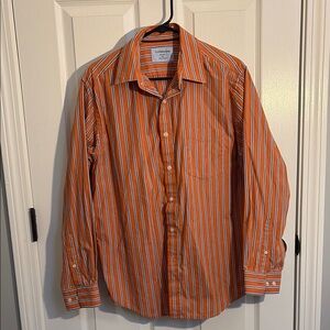 Croft & Barrow Orange and Blue Casual Button Down Shirt